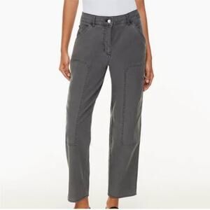 Aritzia Wilfred Free Charcoal Gray Brennan Utility Cargo Cropped Pant 2